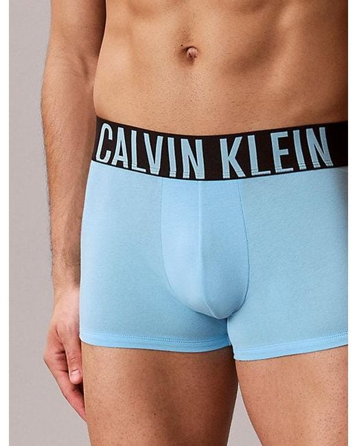 Calvin Klein Black 3 Pack Trunks Intense Power Cotton for men