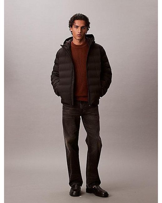 Calvin Klein Red Jeans Cotton Waffle Knit Jumper for men
