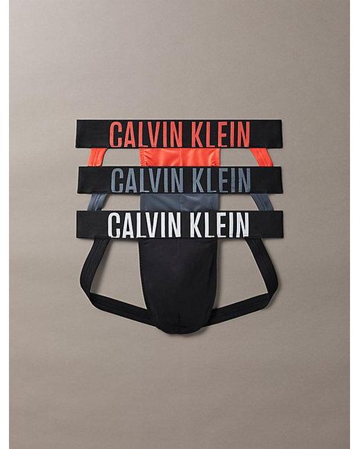 Calvin Klein Gray 3 Pack Jock Straps Intense Power Micro for men