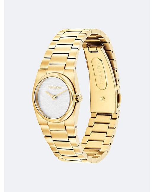 Calvin Klein Metallic Plated Steel Bracelet Watch