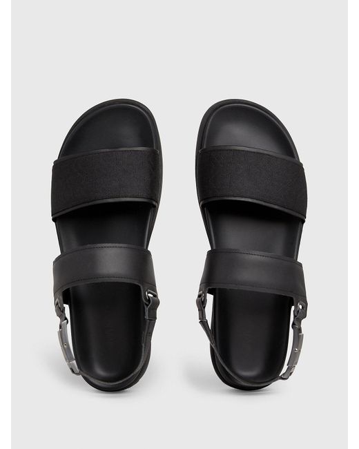 Calvin Klein White Logo Jacquard Sandals for men