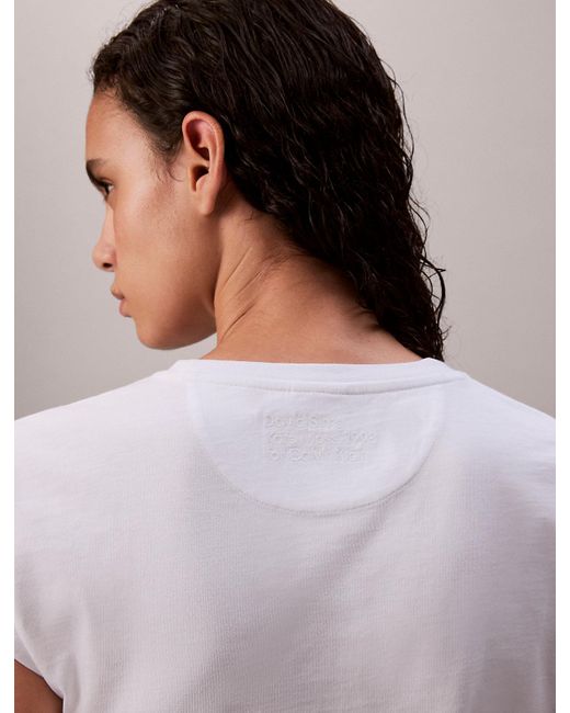 Calvin Klein White Classic Kate Baby Tee