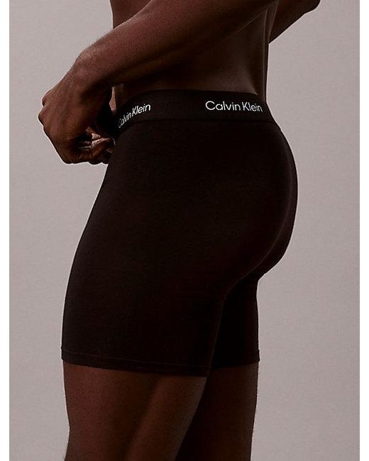 Calvin Klein 3-Pack Boxers Lang in het Black voor heren