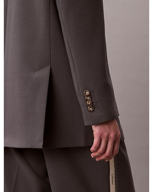 Calvin Klein Brown Stretch Classic Blazer
