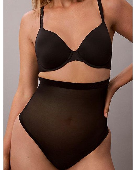 Calvin Klein Black High-Waist-String