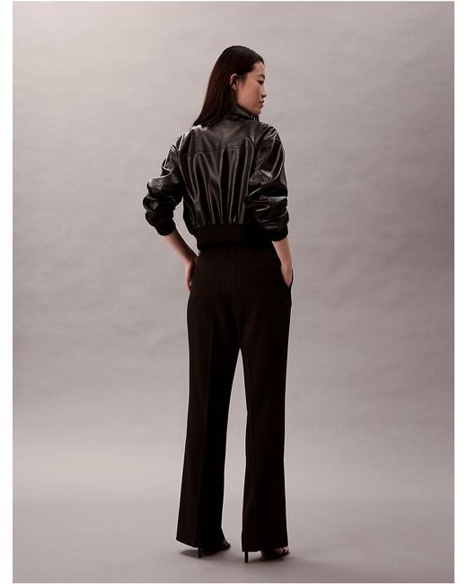 Calvin Klein Black Tailored Flared Pants