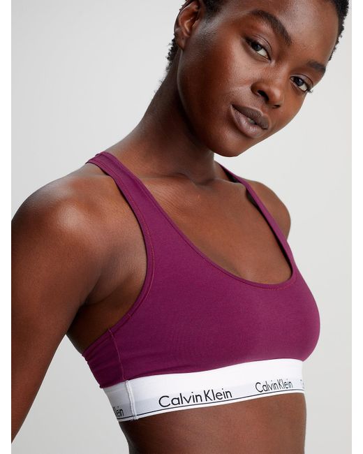 Calvin Klein Purple Bralette - Modern Cotton