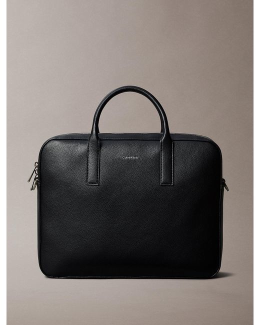 Borsa Portadocumenti Micro Martellata di Calvin Klein in Gray da Uomo