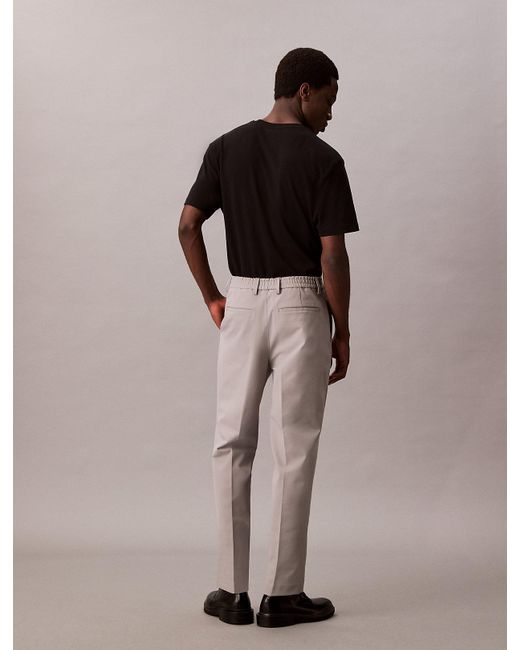 Calvin Klein Natural Technical Twill Trousers for men