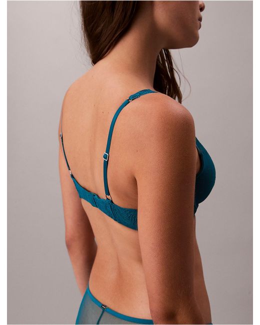 Calvin Klein Multicolor Ck Geo Lace Lightly Lined Plunge Bra