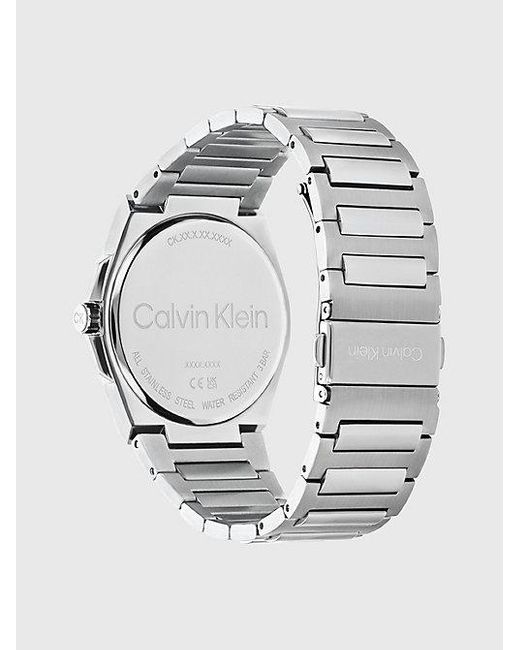 Calvin Klein Horloge Met Geborstelde Wijzerplaat En Armband in het Gray voor heren