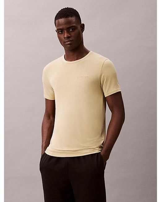 Calvin Klein Natural Crewneck Pyjama T-Shirt Ultra Soft Modal for men
