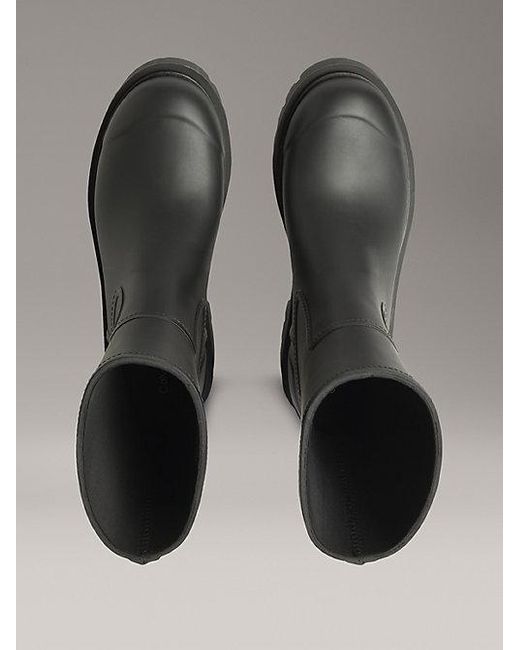 Calvin Klein Waterdichte Regenlaarzen Met Flexibele Grove Zool in het Black