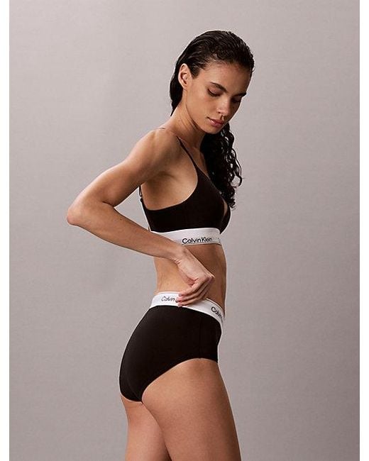 Calvin Klein Black High Waisted Hipster Panty Icon Cotton Modal