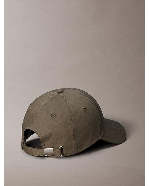 Calvin Klein Brown Embroidered Monogram Logo Twill Cap for men
