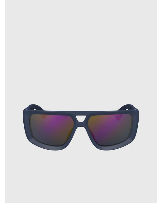 Calvin Klein Purple Modified Rectangle Sunglasses Ckj24605s