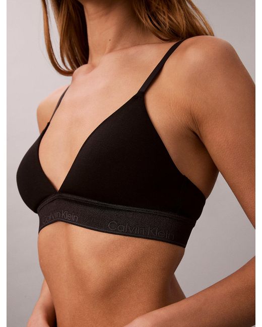 Calvin Klein Black Lightly Lined Triangle Bralette