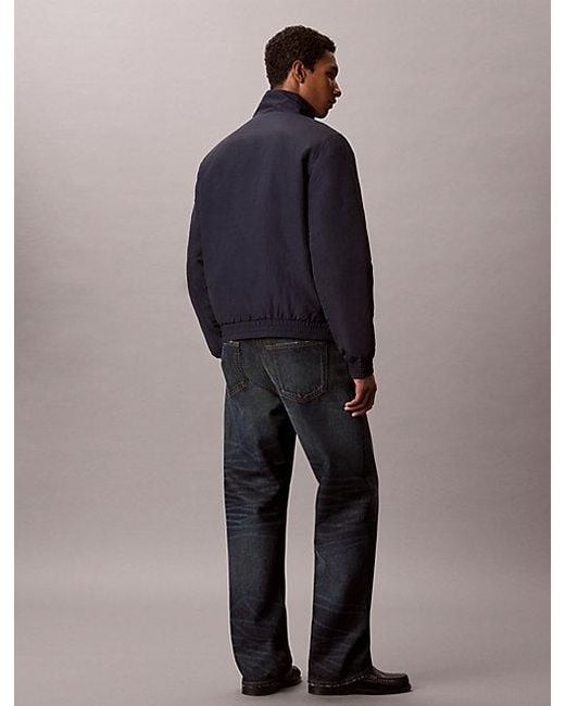 Calvin Klein Blue Jeans Padded Nylon Zip Up Jacket for men