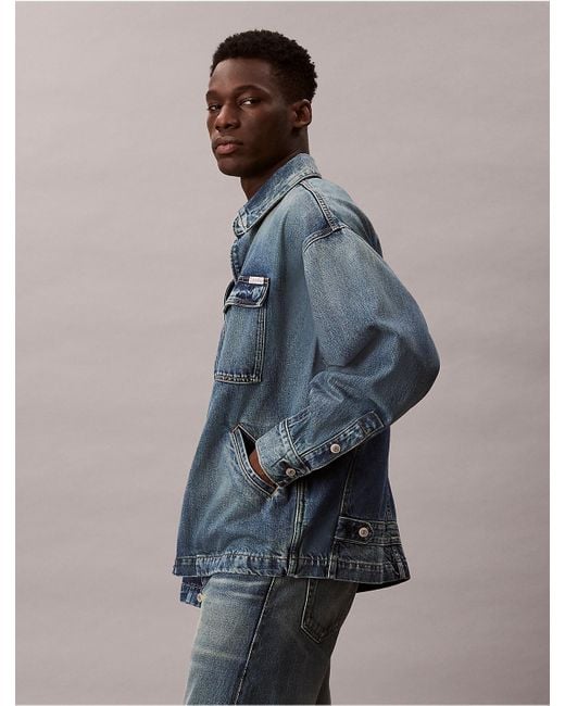 Calvin Klein Blue Calvin Klein Denim Relaxed Field Jacket for men