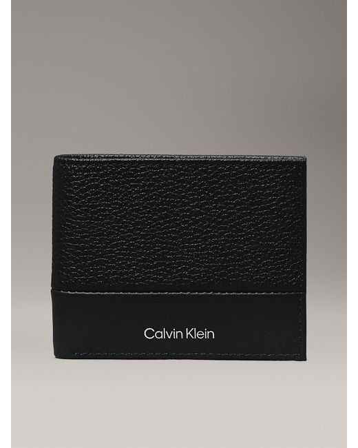 Calvin Klein Leather Rfid Slimfold Wallet in Black for Men Lyst UK