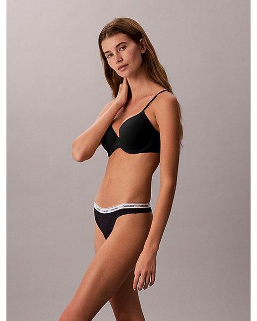Calvin Klein 3-Pack Laag Uitgesneden Strings in het Gray