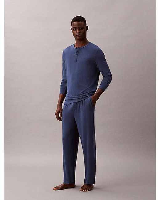 Calvin Klein Pyjamabroekset in het Blue voor heren
