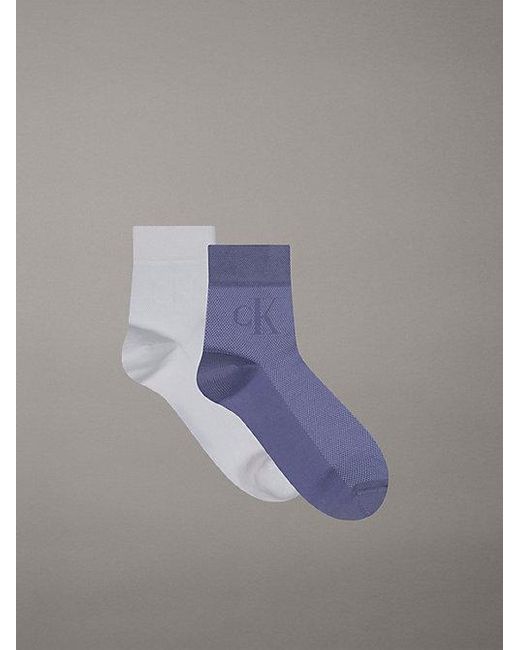 Calvin Klein Purple 2Er-Pack Knöchelsocken