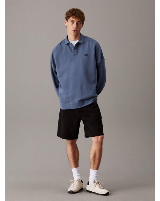 Pantaloncini Da Tuta Cargo di Calvin Klein in Black da Uomo
