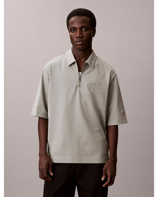 Calvin Klein Natural Pima Cotton Polo Shirt for men