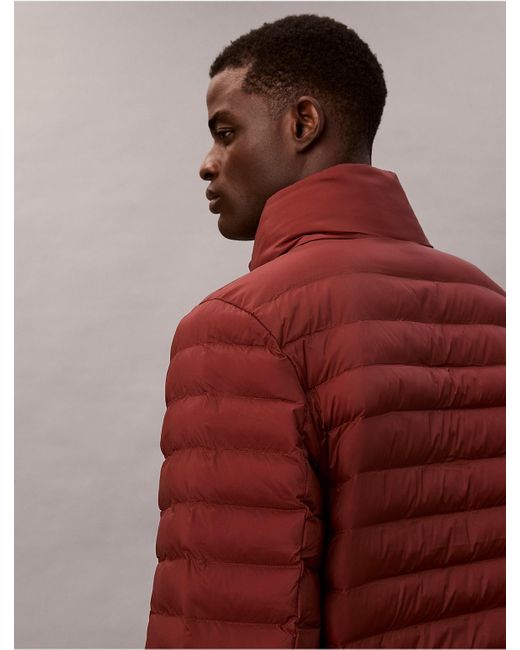 Calvin Klein Red Nylon Puffer Jacket for men
