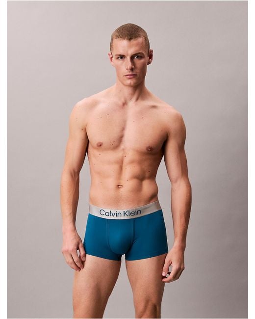 Calvin Klein Blue Low Rise Trunks for men