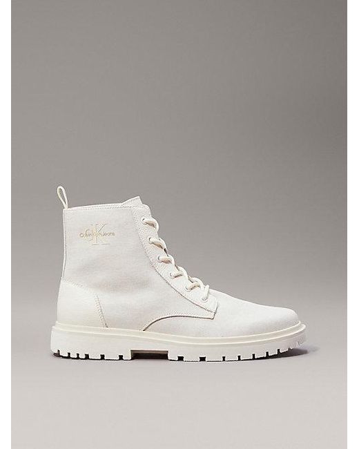 Calvin Klein Canvas Laarzen in het White voor heren