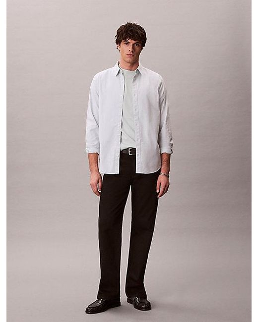 Calvin Klein White Jeans Monogram T-Shirt for men