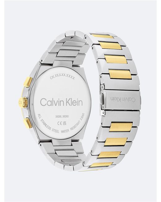 Calvin Klein Metallic Multifunction H-Link Bracelet Watch for men