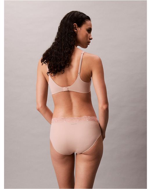 Calvin Klein Pink Perfectly Fit Lace Hipster