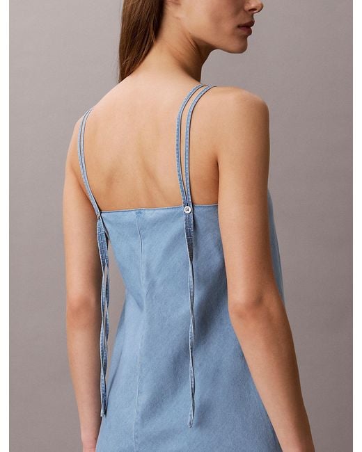 Calvin Klein Blue Soft Denim Cami Dress