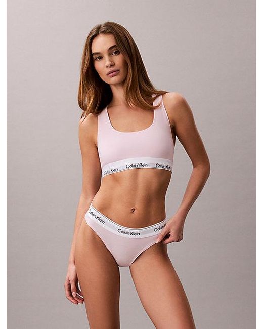 Calvin Klein Ongevoerde Bralette in het Brown