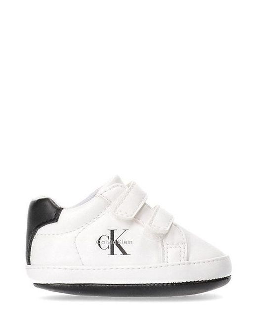 Calvin Klein White Jeans Baby Signature Velcro Trainers for men