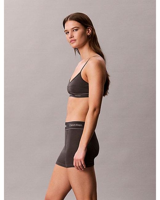 Calvin Klein Black Unlined Bralette Heritage Cotton