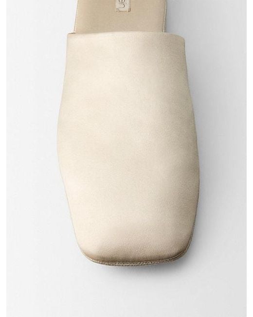 Calvin Klein White Hugh Silk Satin Slipper