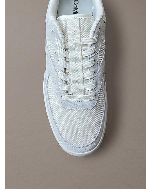 Calvin Klein Metallic Ck Kayla Suede Runner Trainers