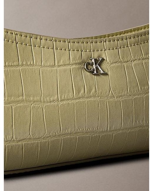 Calvin Klein Kleine Schoudertas Met Krokodillenprint in het Natural