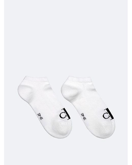 Calvin Klein White Jeans 2 Pack Soft Cotton Stretch Ankle Socks for men