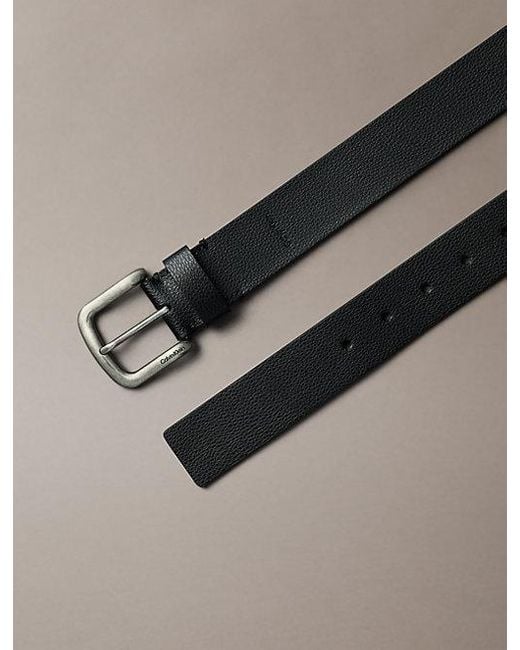 Calvin Klein Multicolor Round Buckle Pebbled Belt for men