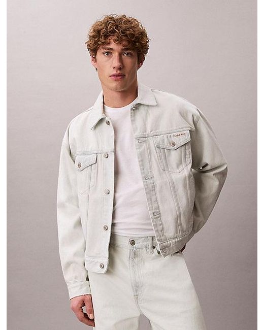 Calvin Klein Gray Jeans 90S Denim Jacket for men