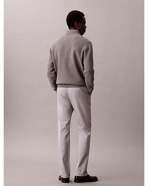 Calvin Klein Multicolor Slim Cotton Stretch Chino Trousers for men