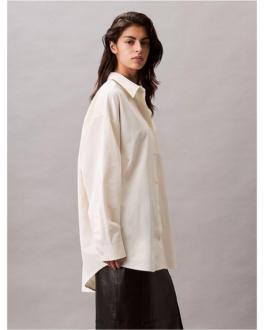 Calvin Klein Multicolor Viscose Blend Relaxed Button-Down Shirt