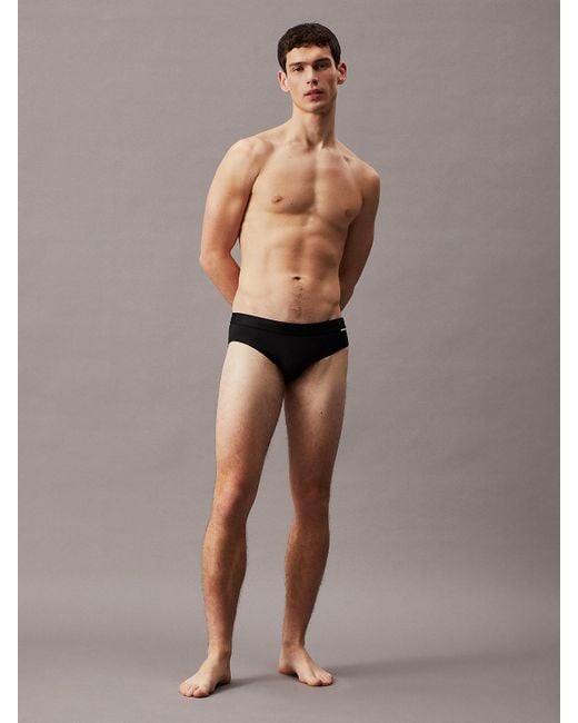 Calvin Klein Black Swim Briefs - Ck Meta Essentials for men