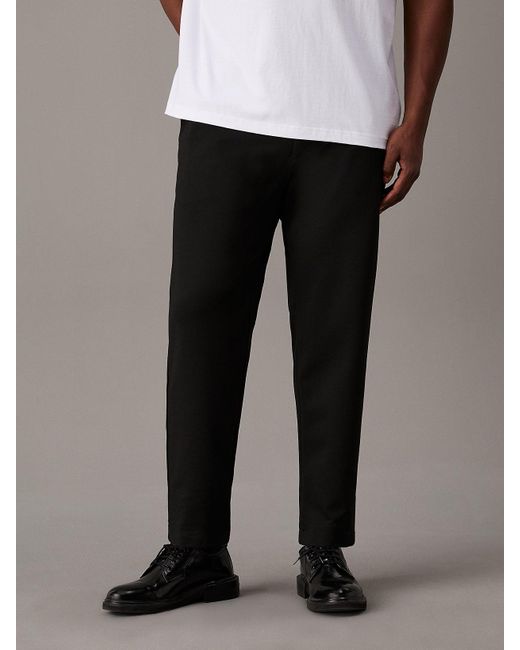 Calvin Klein Black Plus Size Comfort Knit Trousers for men