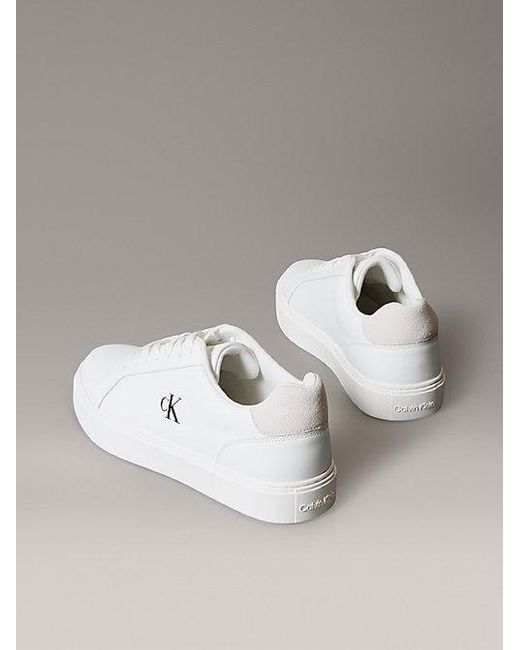 Calvin Klein Sneakers Van Glad Leer Met Flexibele Zool in het Metallic voor heren